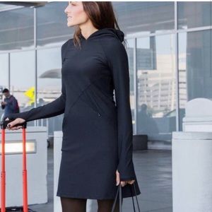 Betabrand hooded red eye dress